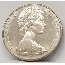 AUSTRALIA 1981 . TWENTY 20  CENTS COIN . VARIETY . 3 1/2 CLAW . SCALLOPED LETTERS